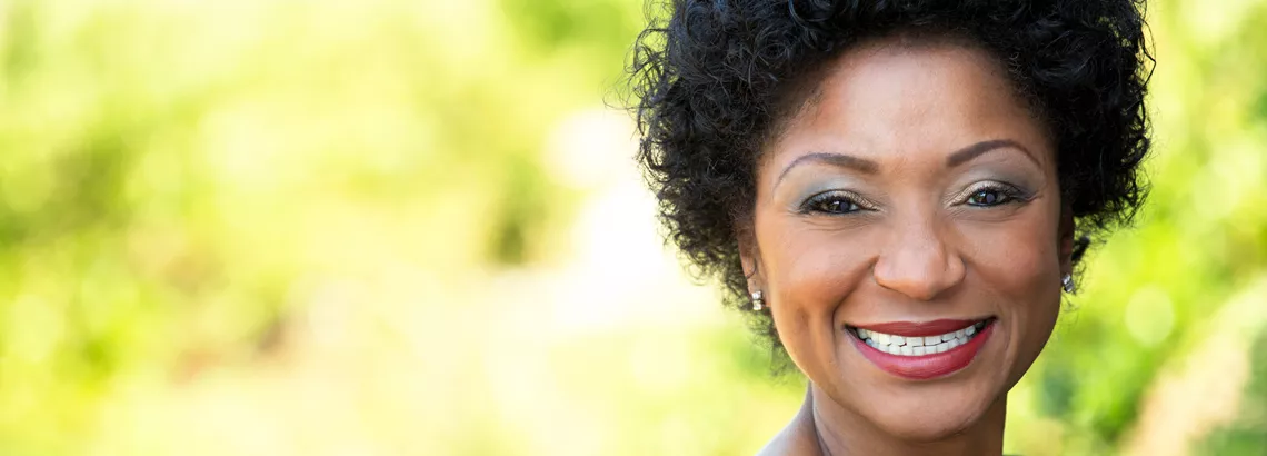 woman smiling